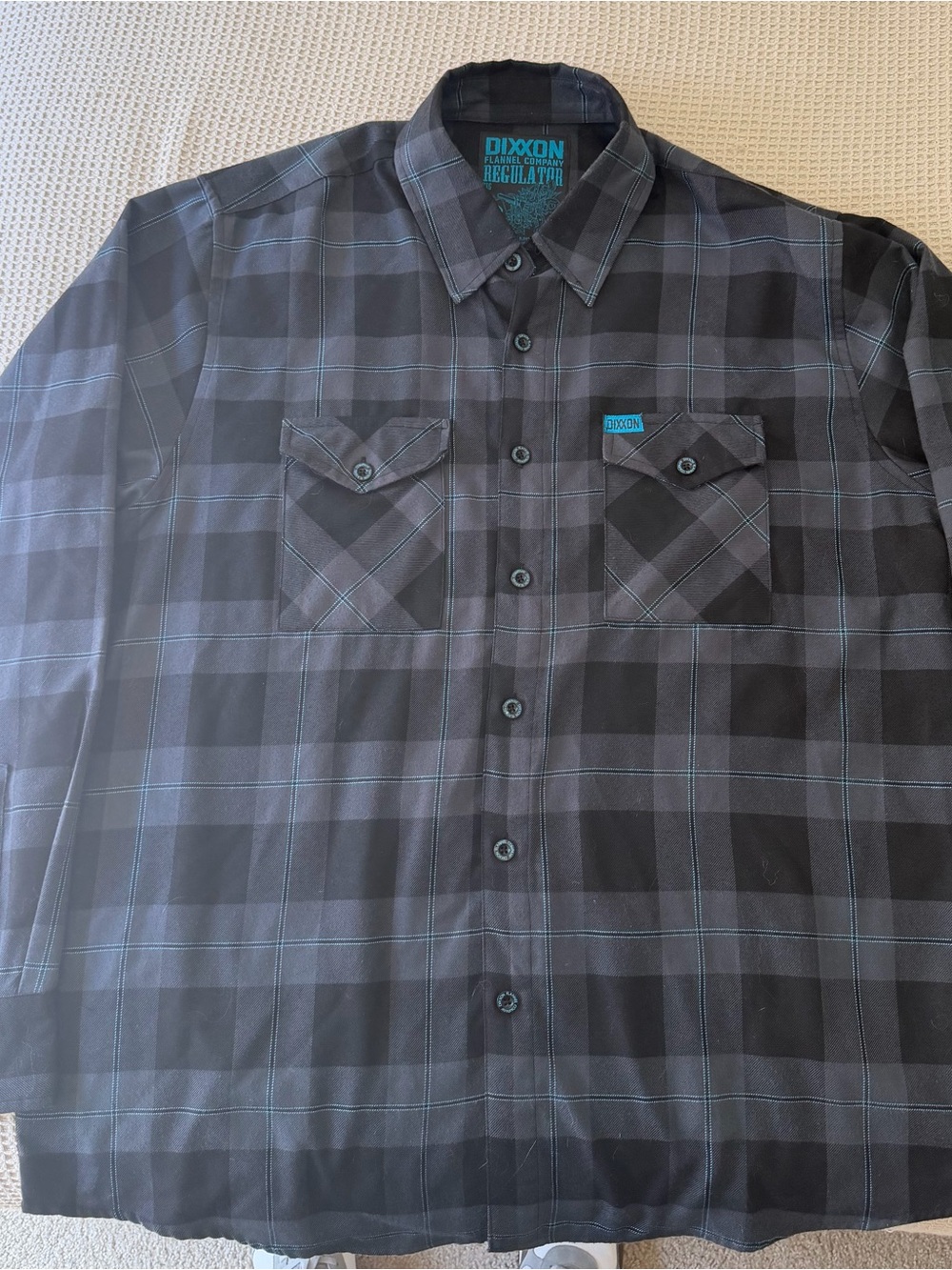 DIXXON “Regulator” Flannel Grey/Blue Plaid Button-Down Shirt